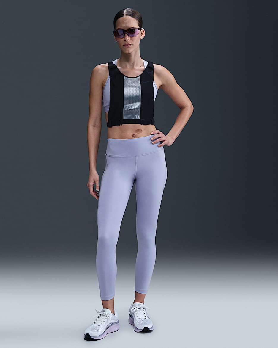 Nike Fast Leggings de tiro medio de 7/8 para mujer - Hielo lila