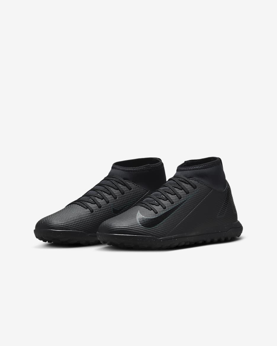 Chaussure de foot montante pour surface synthétique Nike Jr. Mercurial Superfly 10 Club pour enfant/ado - Noir/Deep Jungle/Noir