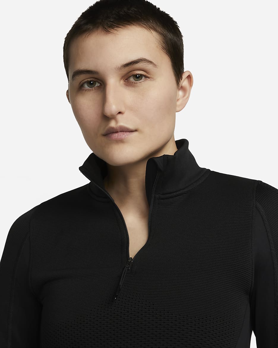 Nike Therma-FIT ADV City Ready Women's 1/4-Zip Top - Black/Black/Clear