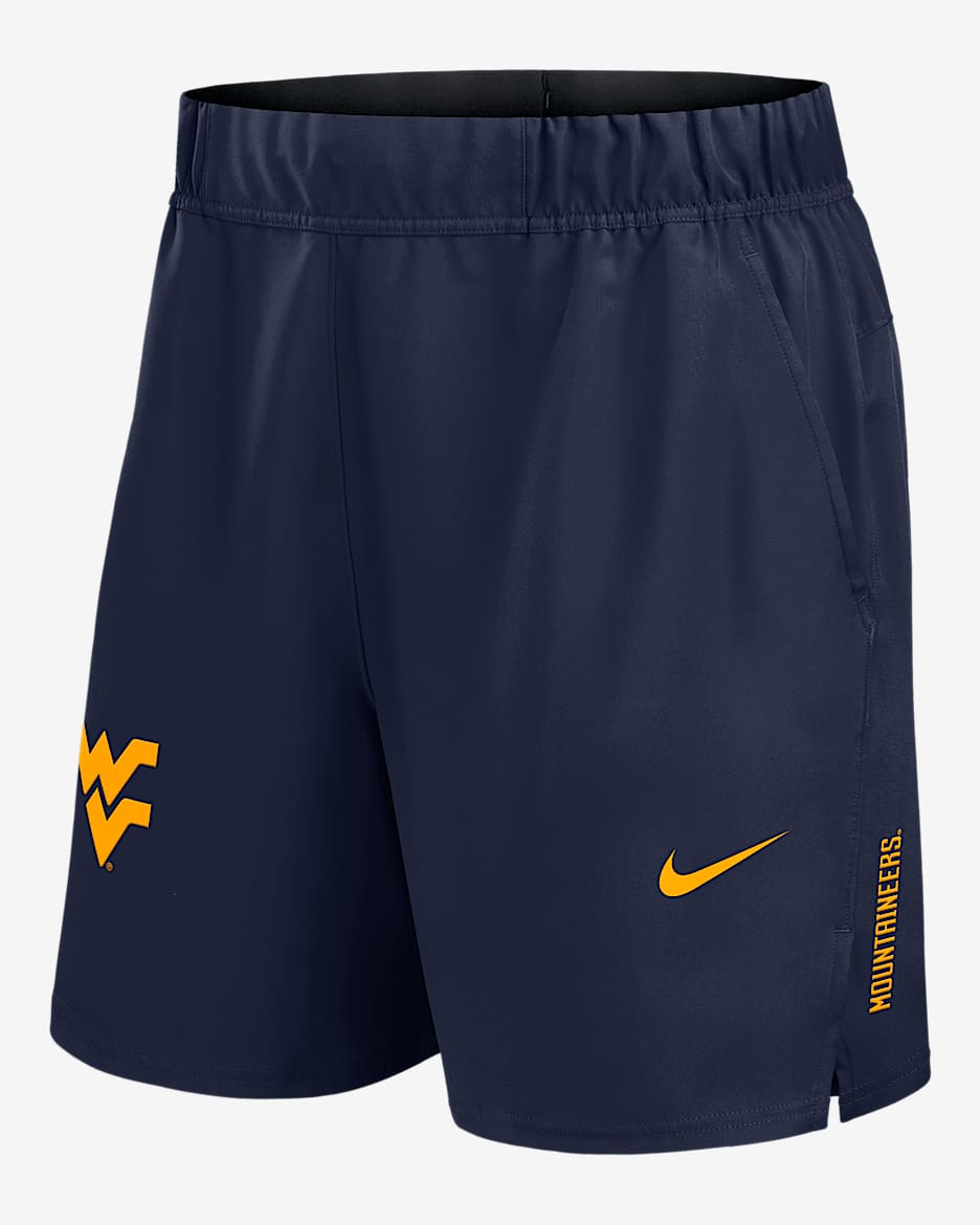 Shorts universitarios Nike Dri-FIT para hombre West Virginia Primetime Victory Primary Logo - Azul marino
