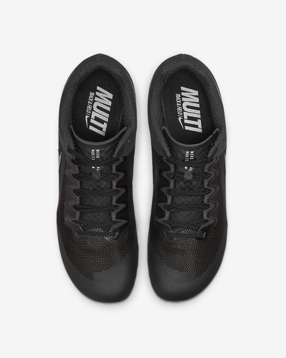 Nike Rival Multi Track & Field Multi-Event Spikes - Black/Light Smoke Grey/Dark Smoke Grey/Metallic Silver