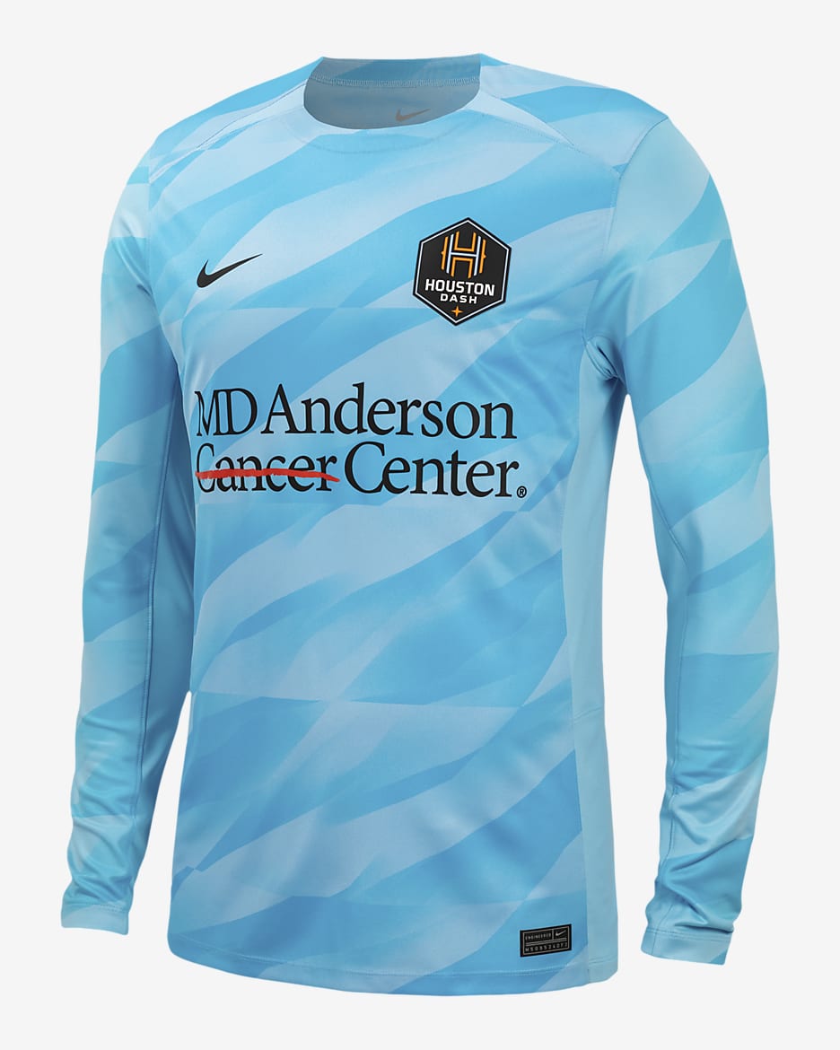Houston Dash portero 2024 Jersey de manga larga Nike de la NWSL Replica - Azul frío/Azul báltico