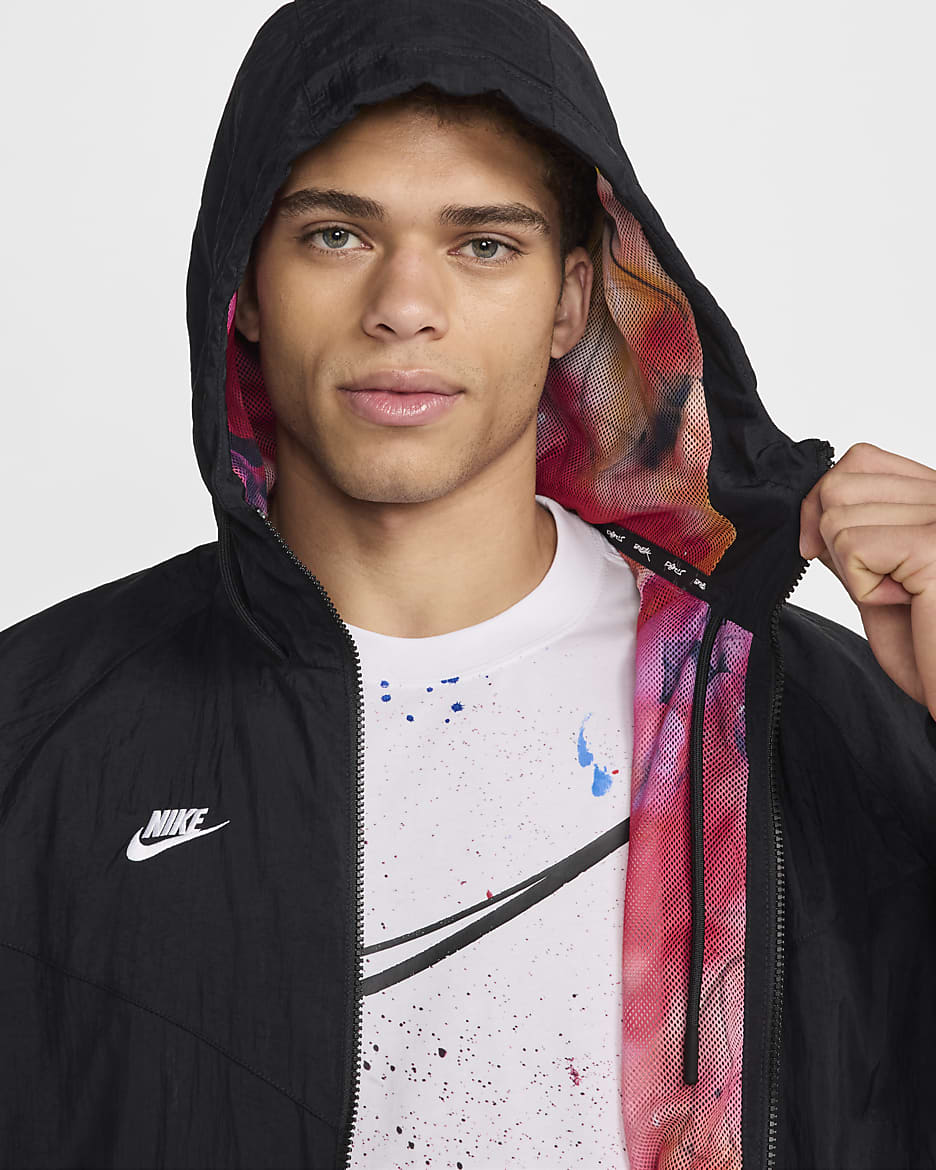 Veste de breakdance Windrunner doublée Nike Sportswear pour homme - Noir