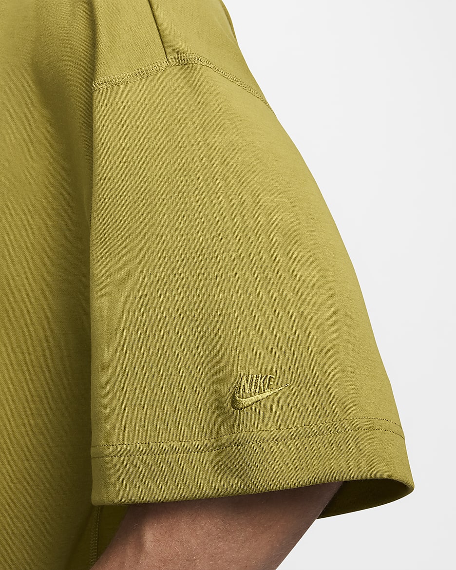 Haut en tissu Fleece à manches courtes Nike Tech pour homme - Pacific Moss/Pacific Moss