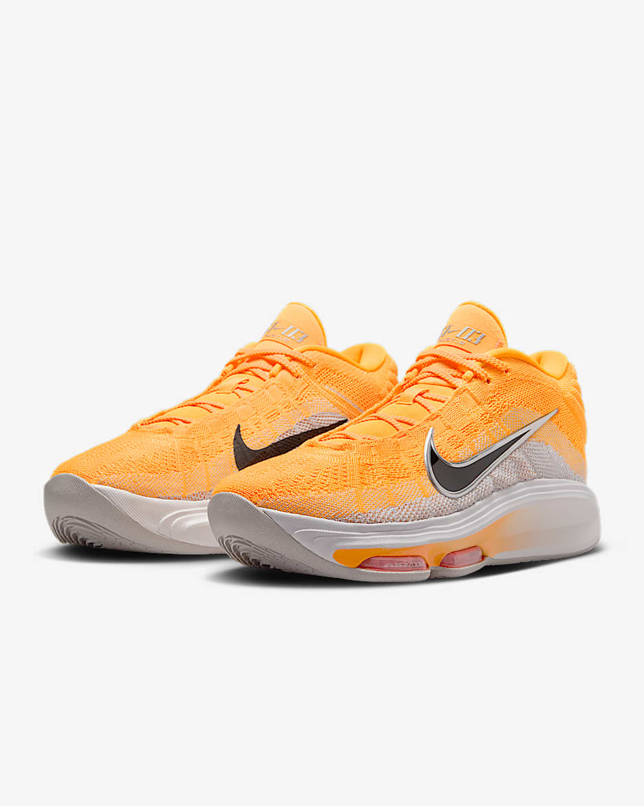 Nike G.T. Hustle 3 Basketbol Ayakkabısı - Laser Orange/Metallic Silver/Vast Grey/Siyah