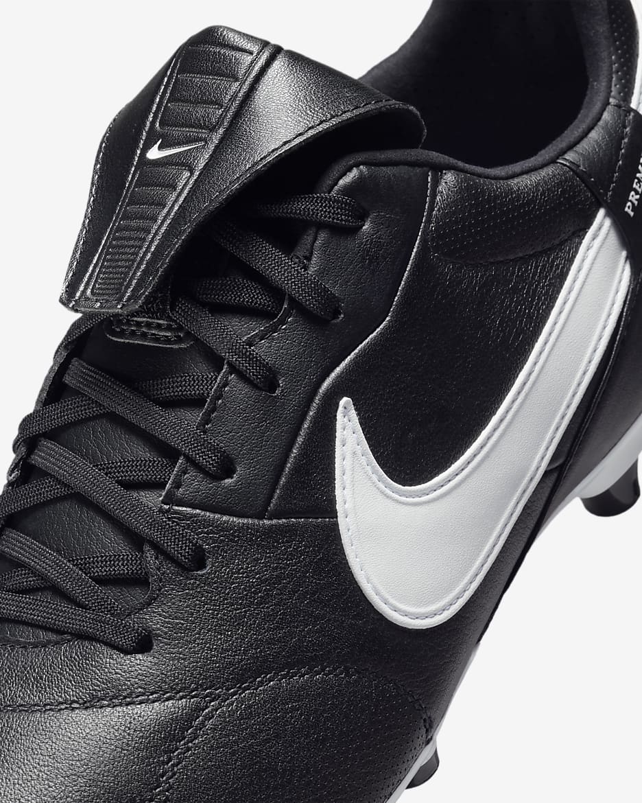 Nike Premier 3 FG Low-Top Football Boot - Black/White