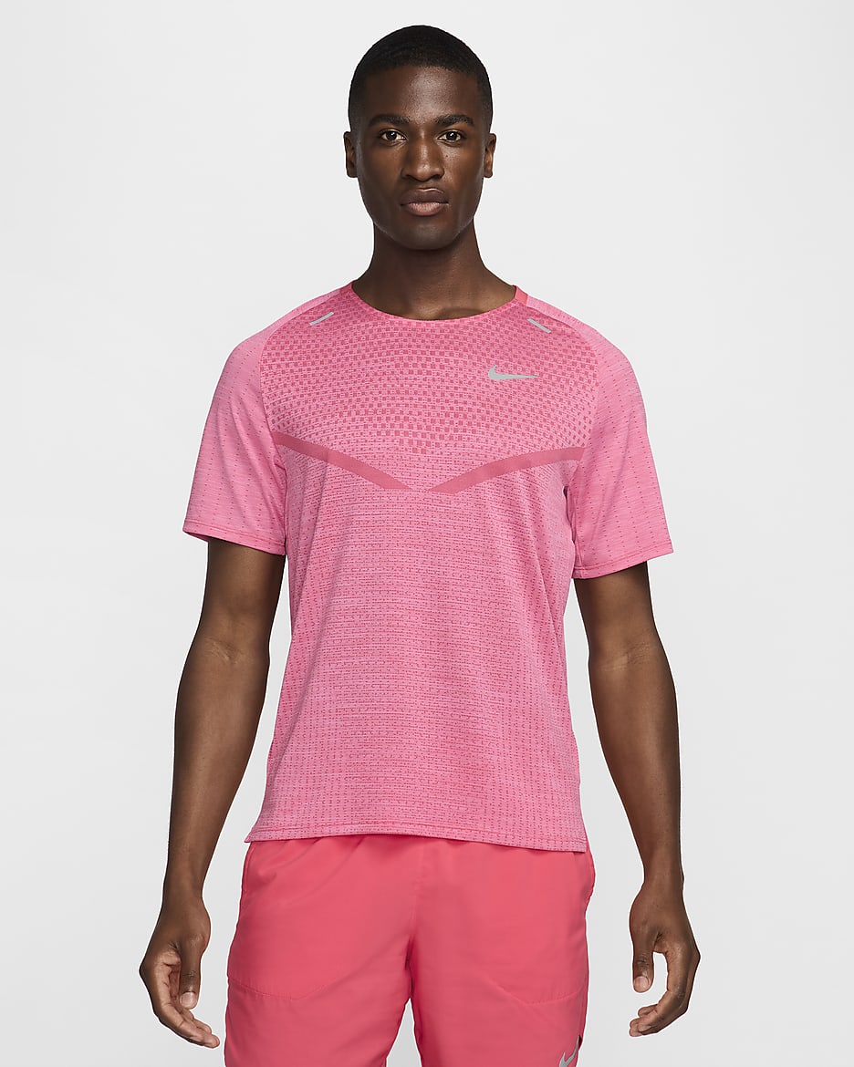 Nike Tech Knit Men's Dri-FIT ADV Short-sleeve Running Top - Aster Pink/Pinksicle