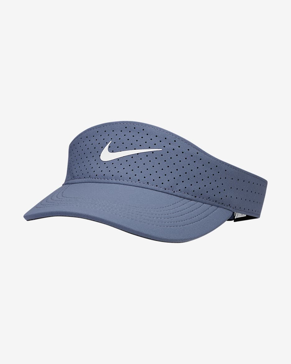 Nike AeroBill Adjustable Training Visor - Diffused Blue/White