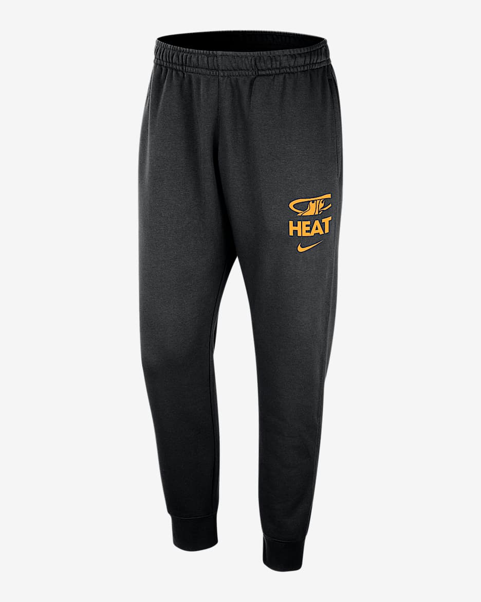 Joggers Nike de la NBA para hombre Miami Heat Club Courtside - Negro/Reloj de sol