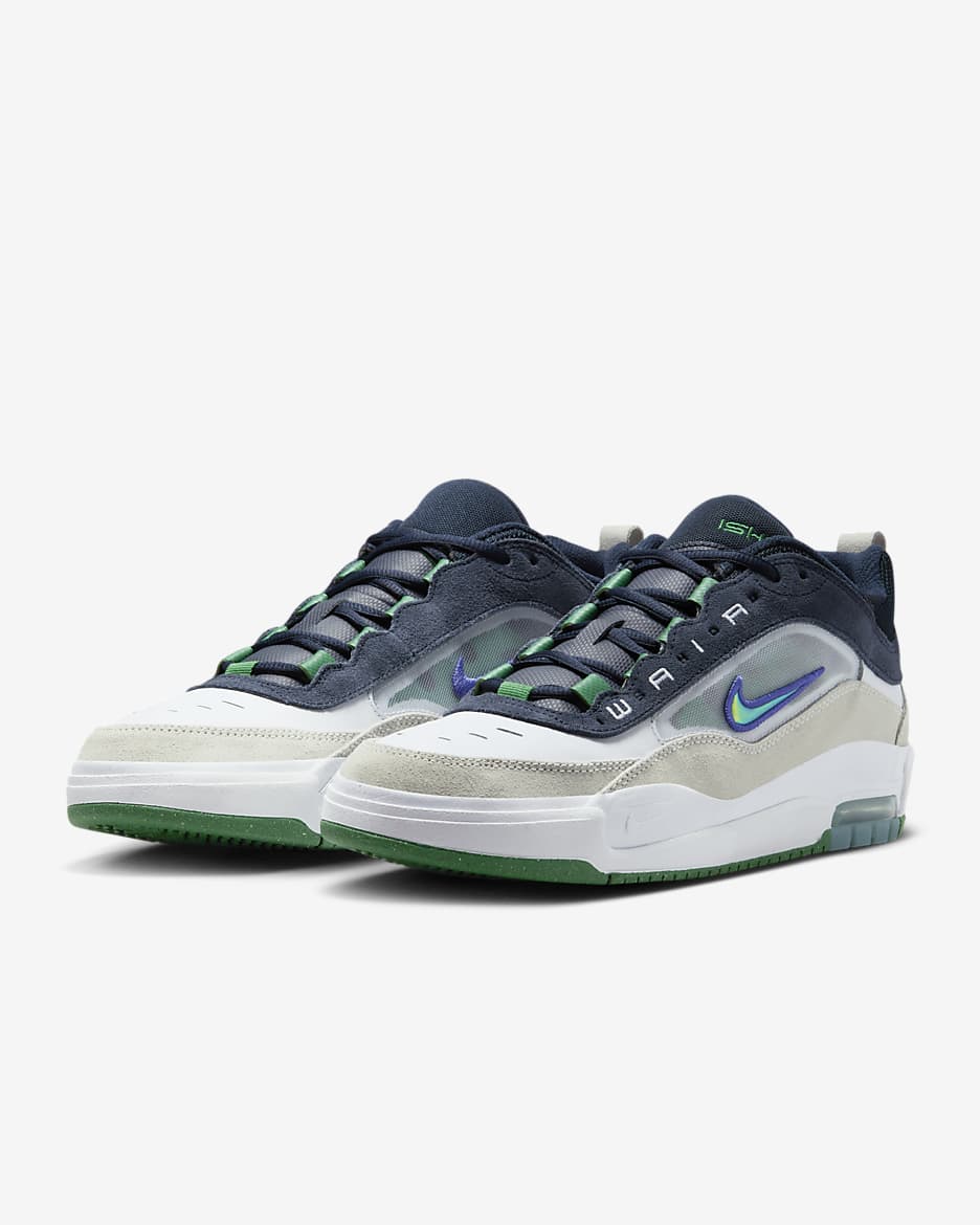 Nike Air Max Ishod Men's Shoes - White/Obsidian/Pine Green/Persian Violet