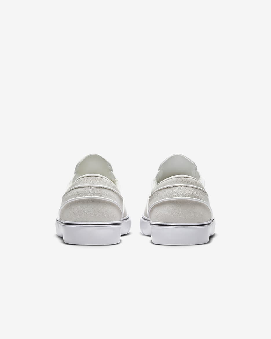 Nike SB Janoski+ Slip Skate Shoes - Summit White/Summit White/White/Black