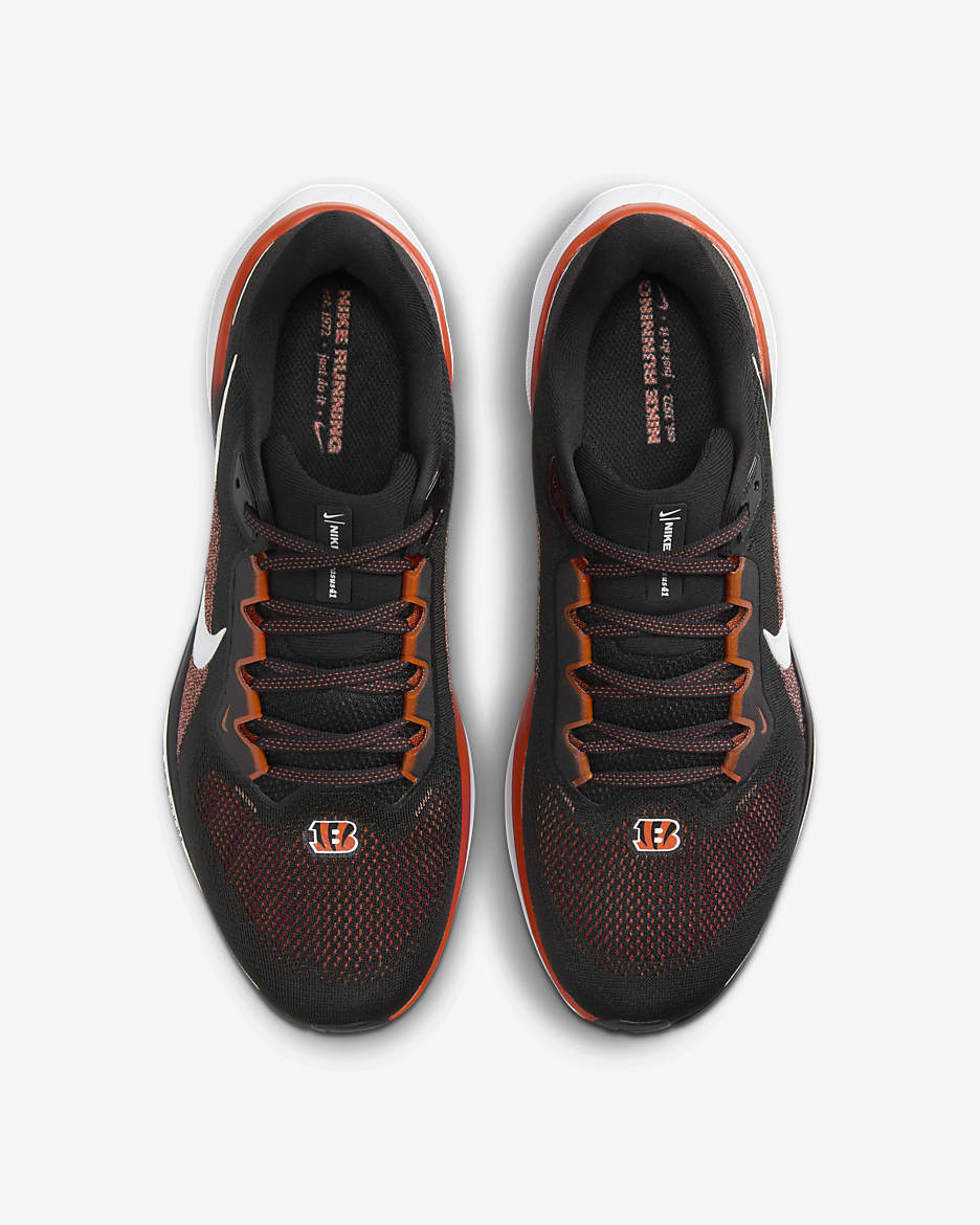 Tenis de correr en pavimento para hombre Nike Pegasus 41 NFL Cincinnati Bengals - Negro/Blanco/Naranja universitario/Blanco