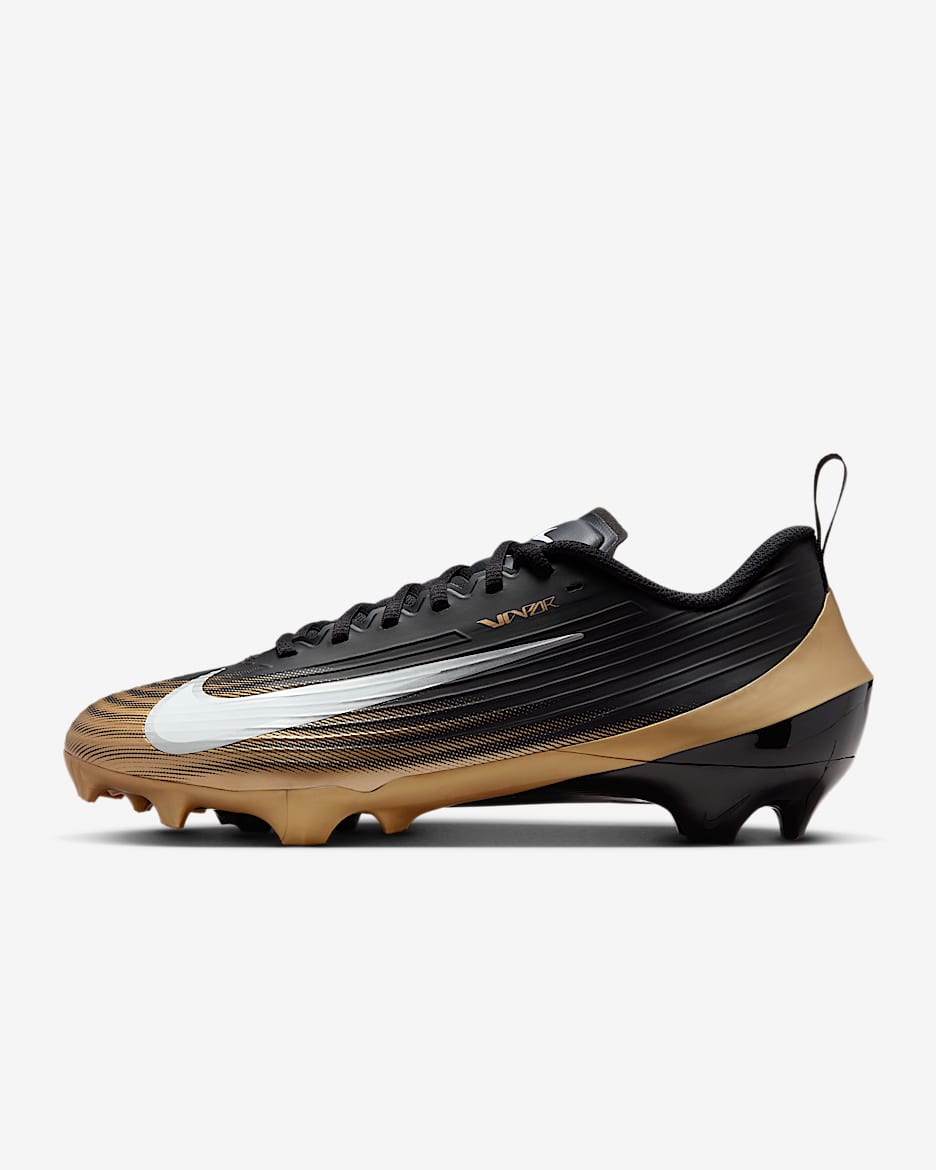 Tacos de fútbol americano Nike Vapor Speed 3 - Negro/Oro metalizado/Blanco