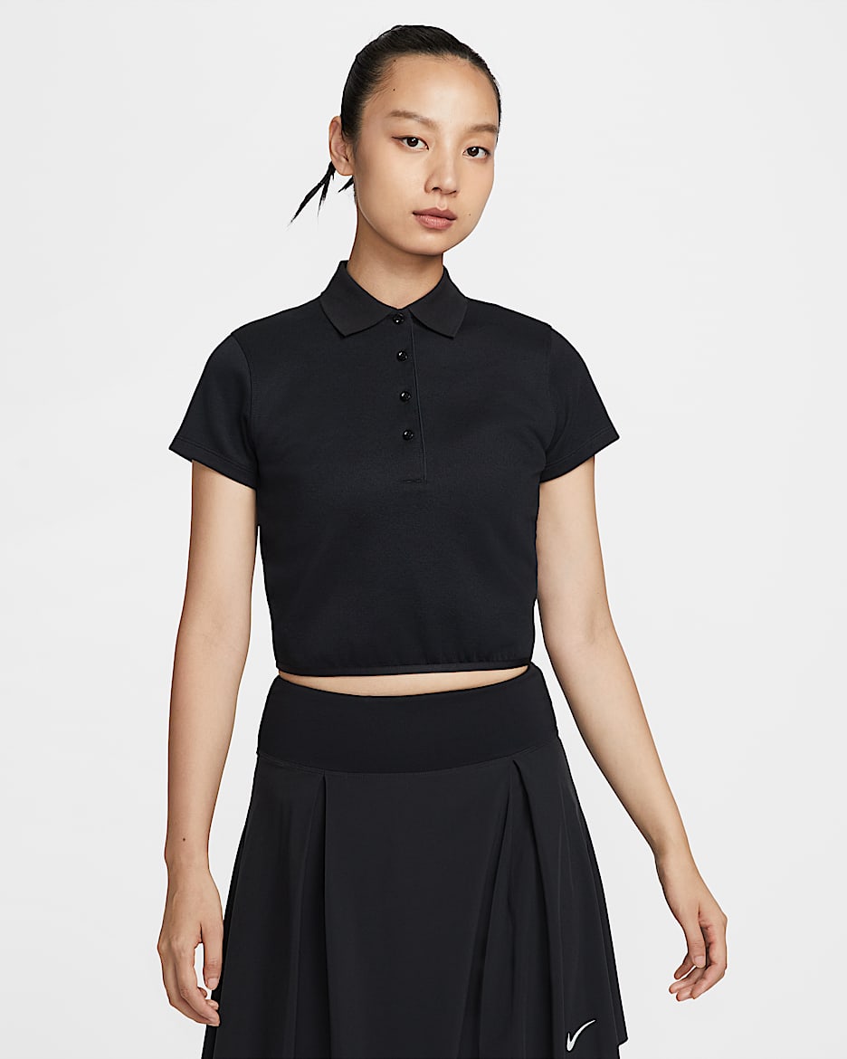 Nike Women's Short-Sleeve Golf Polo - Black/Sail