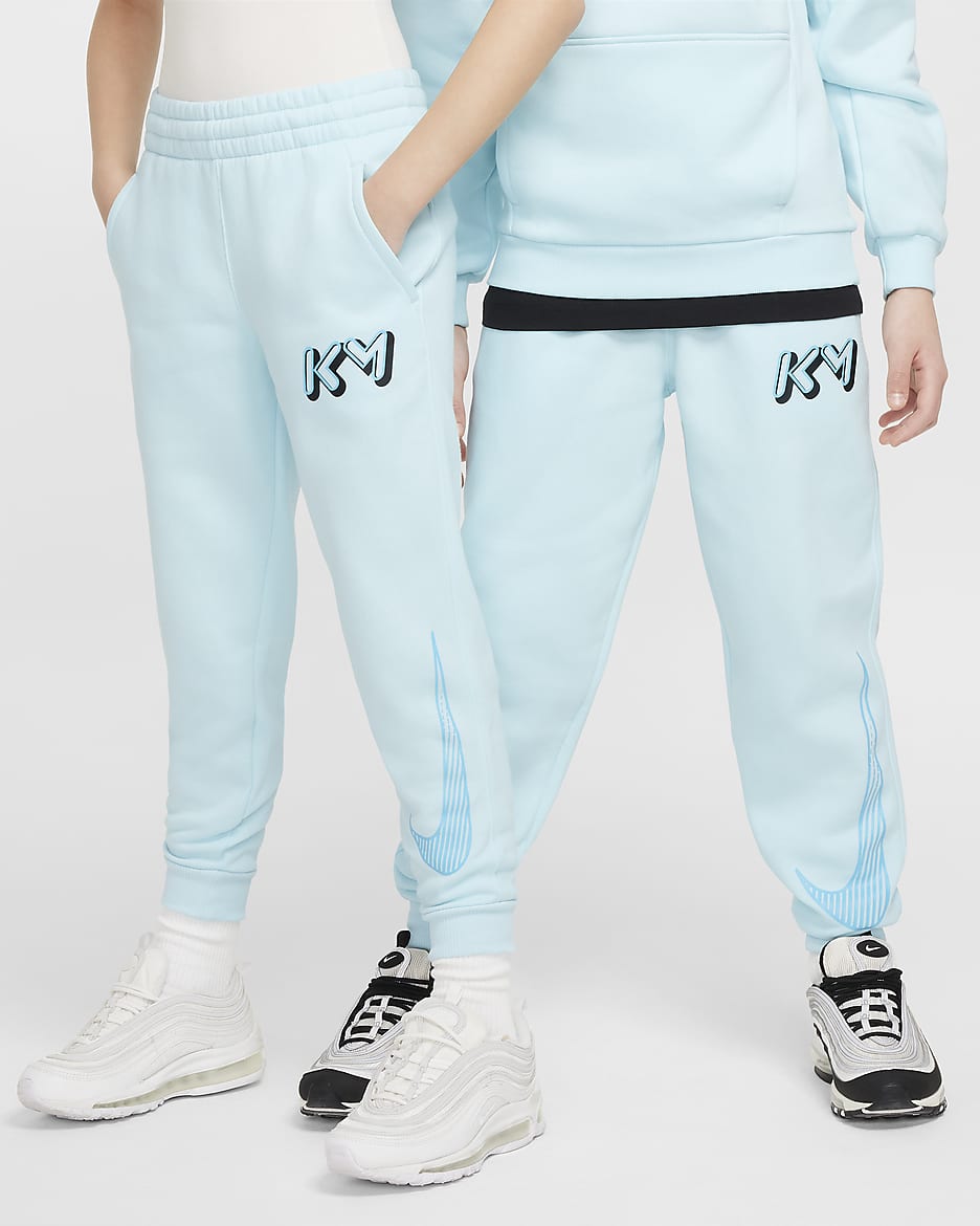 Joggery dla dużych dzieci Kylian Mbappé Club Fleece - Glacier Blue