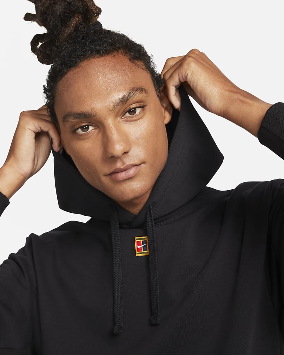 Sweat à capuche de tennis en tissu Fleece NikeCourt pour Homme - Noir