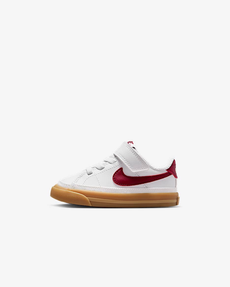 Tenis para bebé e infantiles Nike Court Legacy - Blanco/Amarillo goma/Rojo team