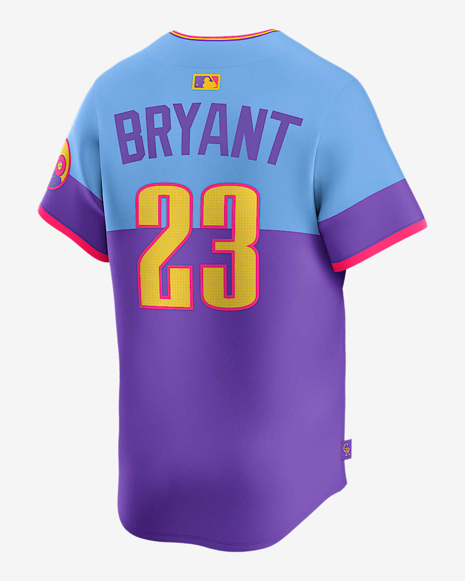 Jersey Nike Dri-FIT ADV de la MLB Limited para hombre Kris Bryant Colorado Rockies City Connect - Morado