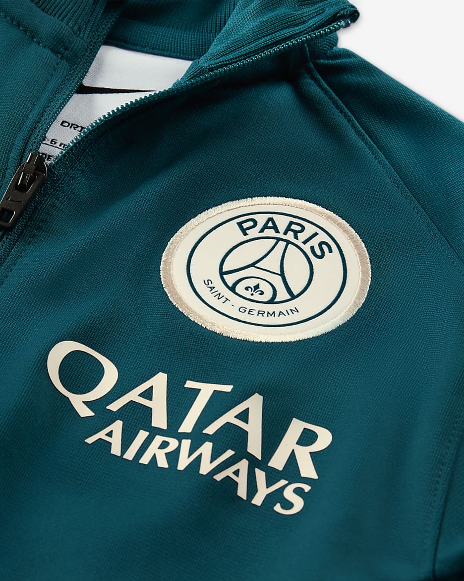 Paris Saint-Germain Strike Baby Nike Dri-FIT Football Knit Tracksuit - Geode Teal/Bordeaux/Guava Ice