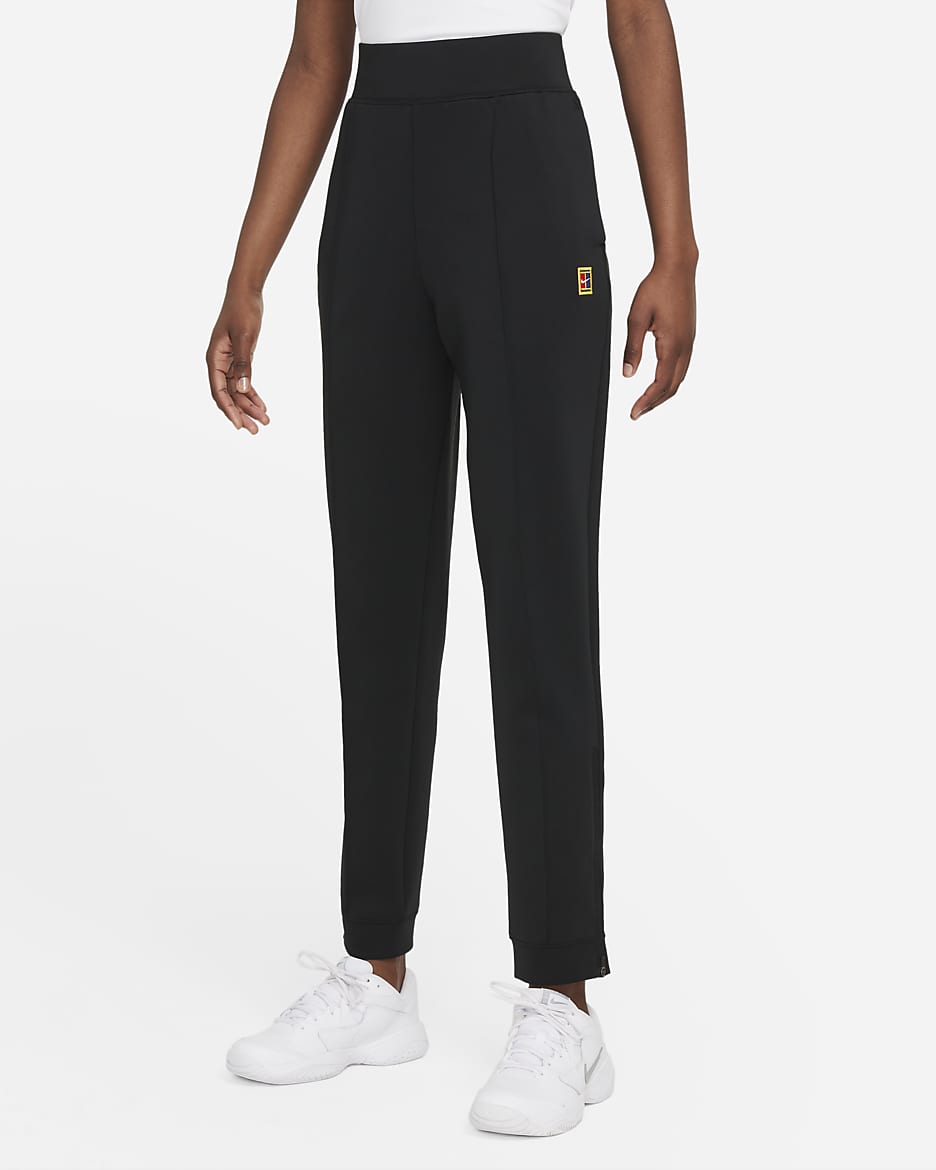 NikeCourt Dri-FIT Knit tennisbroek voor dames - Zwart