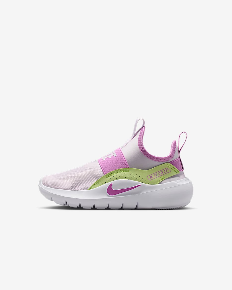Nike Flex Runner 4 小童鞋款 - Light Violet/Light Liquid Lime/白色/Light Magenta