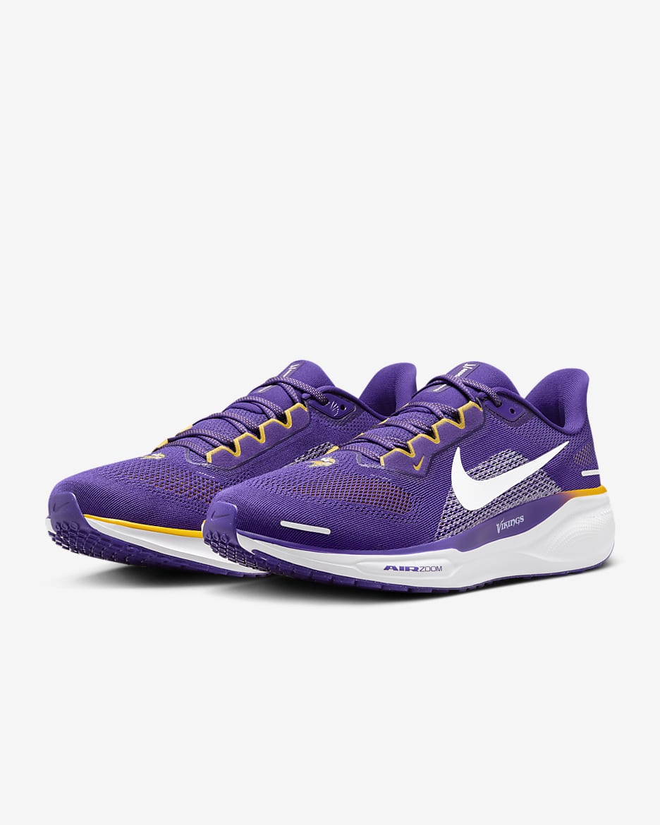 Nike Pegasus 41 NFL Minnesota Vikings Men's Road Running Shoes - Court Purple/White/Gold/White