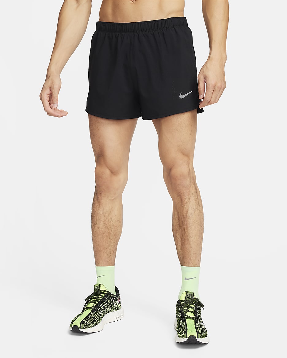 Nike Fast Dri-FIT-Laufshorts mit Innenslip für Herren (ca. 7,6 cm) - Schwarz/Schwarz
