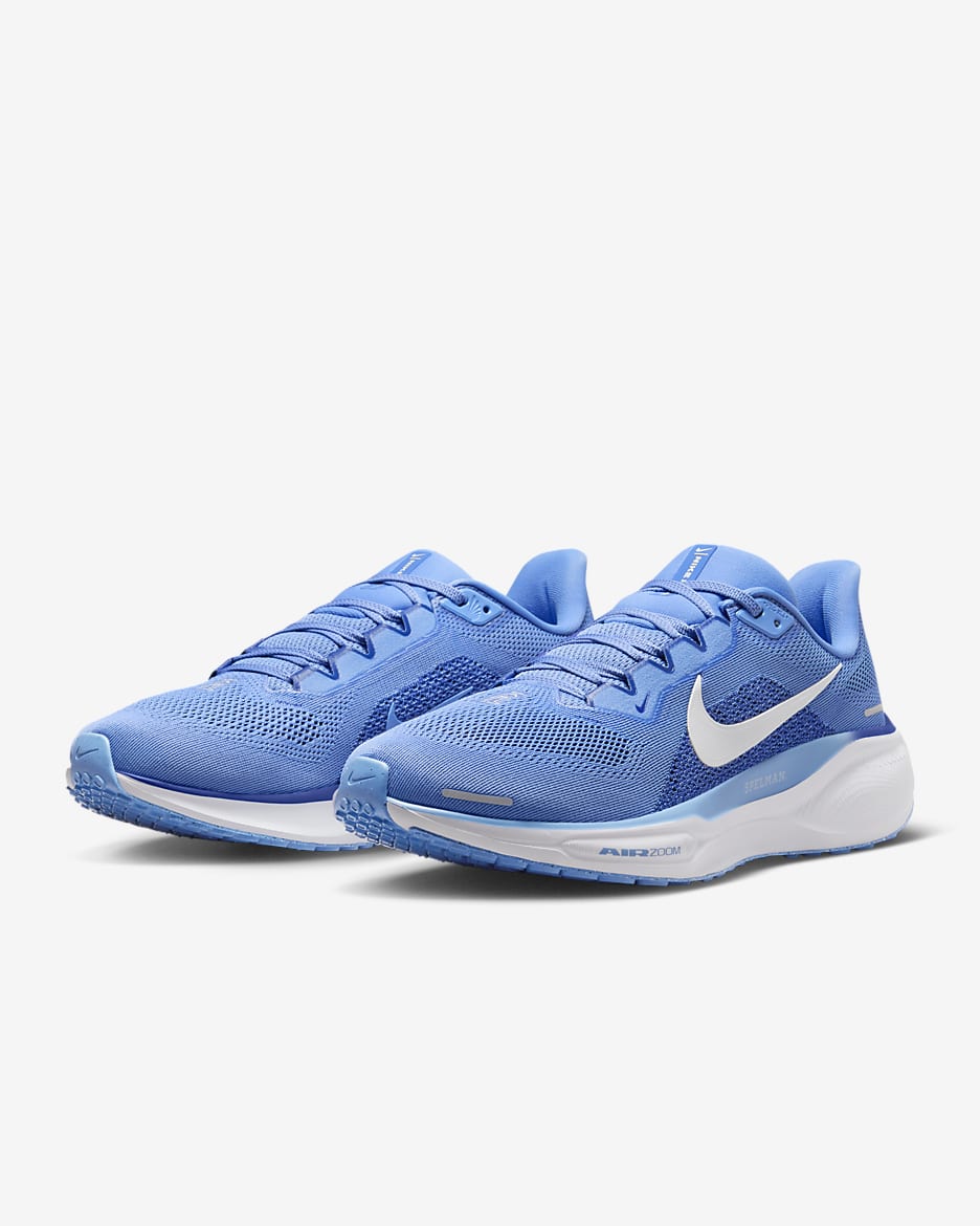 Tenis de correr en pavimento universitarios Nike para hombre Spelman Pegasus 41 - Azul valor/Blanco/Azul eléctrico/Blanco