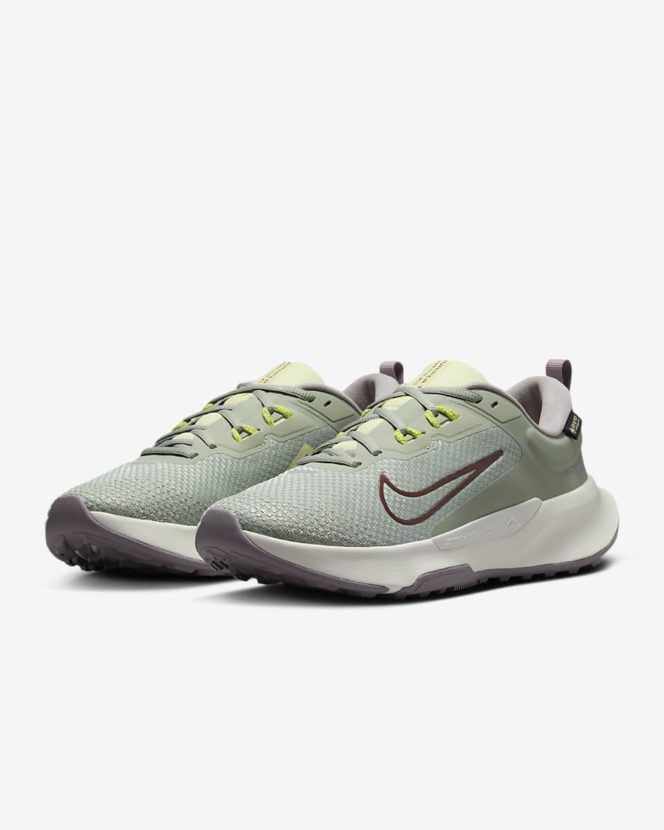 Sapatilhas de running para trilhos à prova de água Nike Juniper Trail 2 GORE-TEX para mulher - Jade Horizon/Cyber/Sail/Dark Pony