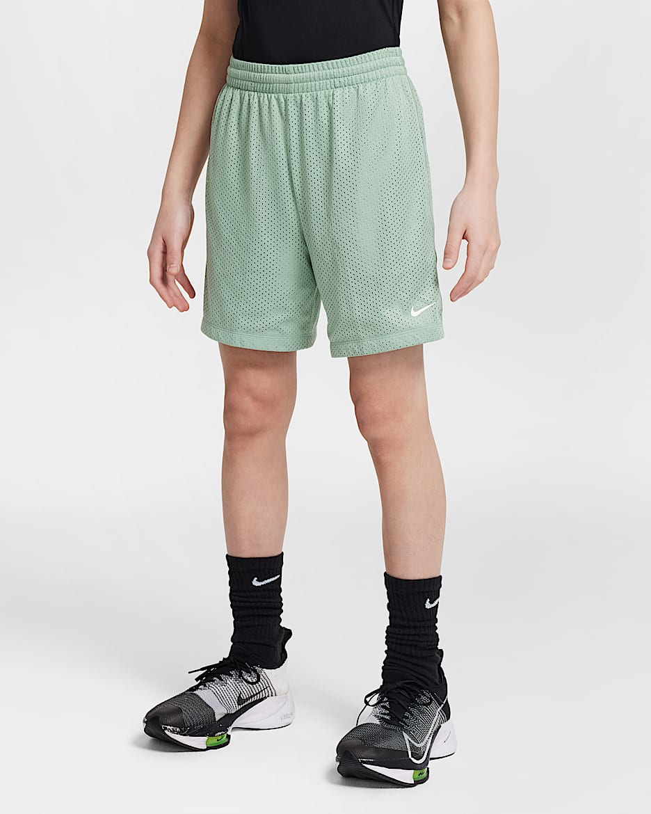Nike Multi Big Kids' (Boys') Dri-FIT Mesh Shorts - Steam/White