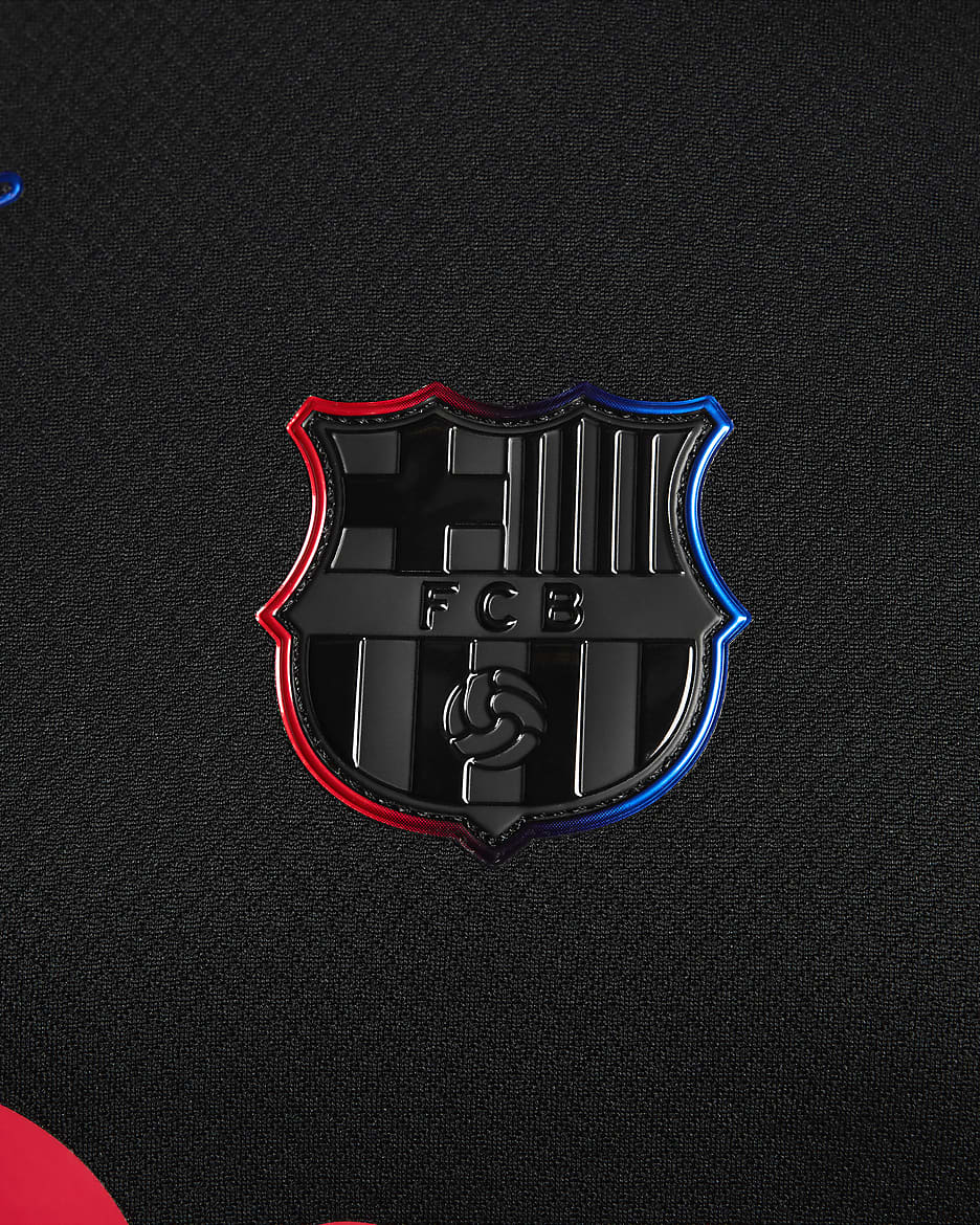 FC Barcelona 2024/25 Stadium Away Women's Nike Dri-FIT Soccer Replica Jersey - Black/University Red/Hyper Royal/Black