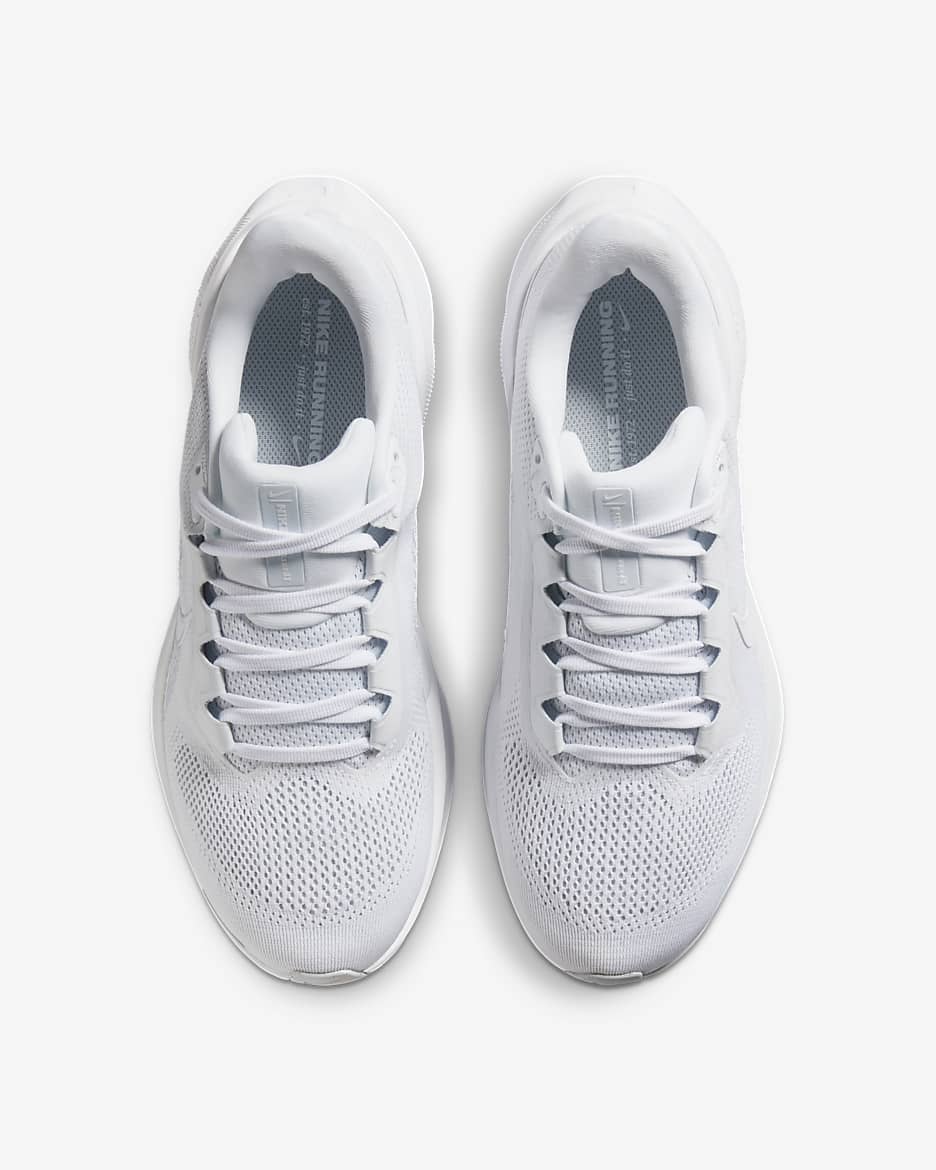 Sapatilhas de running para estrada Nike Pegasus 41 para mulher - Branco/Pure Platinum/Prateado metalizado/Branco