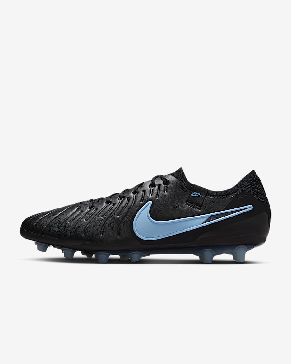 Tacos de fútbol para pasto artificial de corte low Nike Tiempo Legend 10 Elite - Negro/Negro
