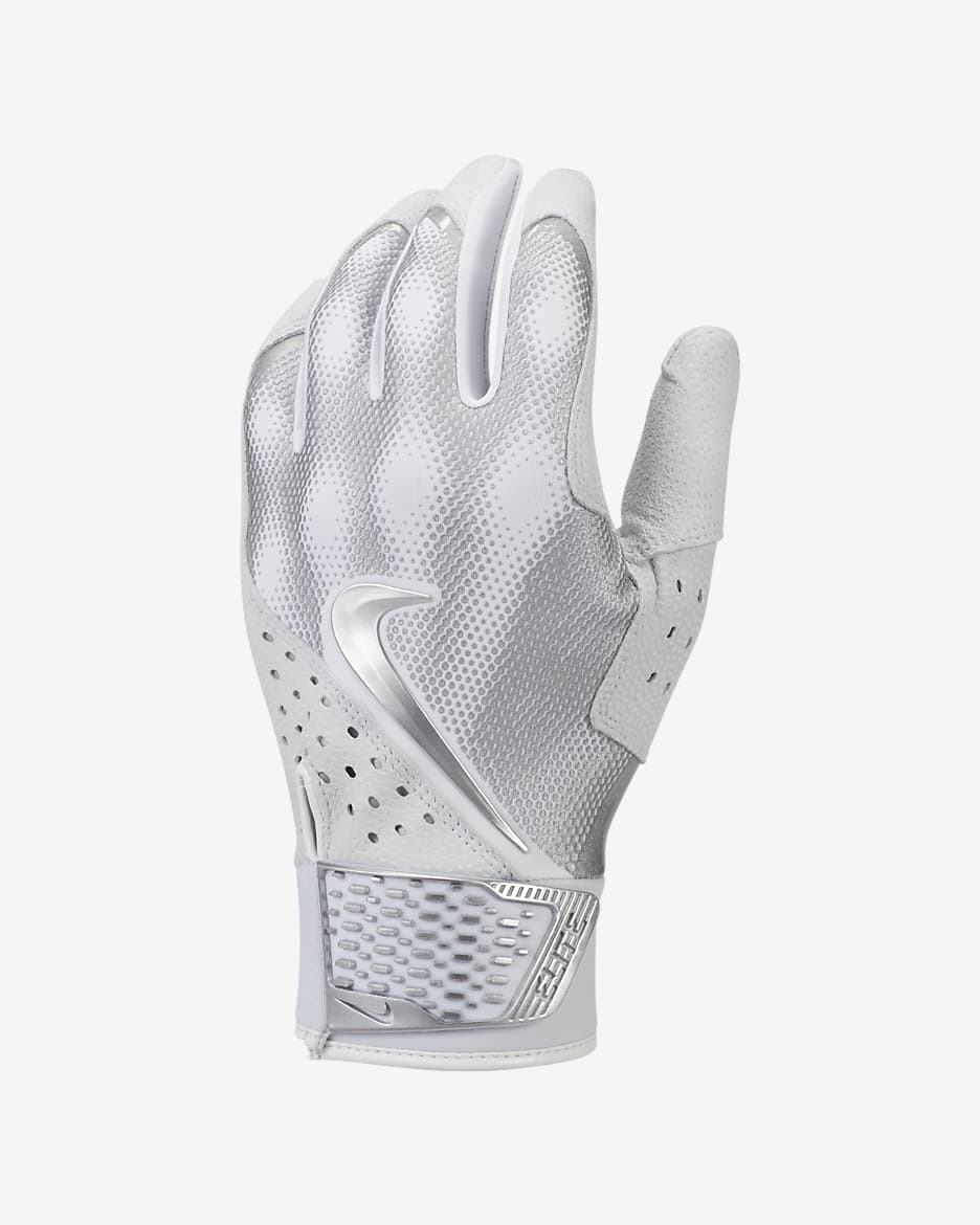 Nike Alpha Elite Baseball Batting Gloves (1 Pair) - White