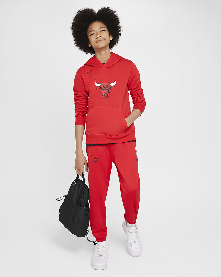 Sweat à capuche Nike NBA en tissu Fleece Chicago Bulls Club pour ado - University Red