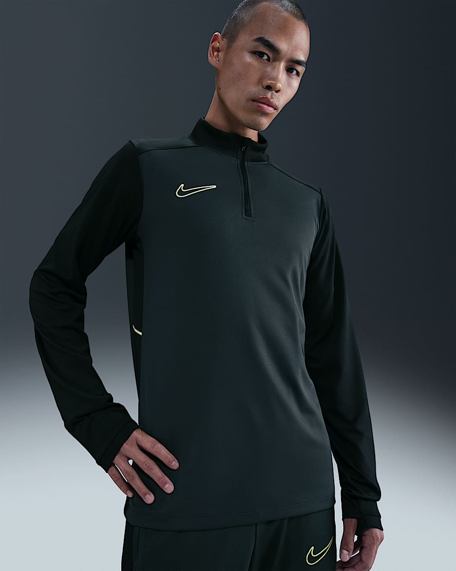 ナイキ アカデミー メンズ Dri-FIT サッカードリルトップ - シーウィード/ブラック/ライムライト