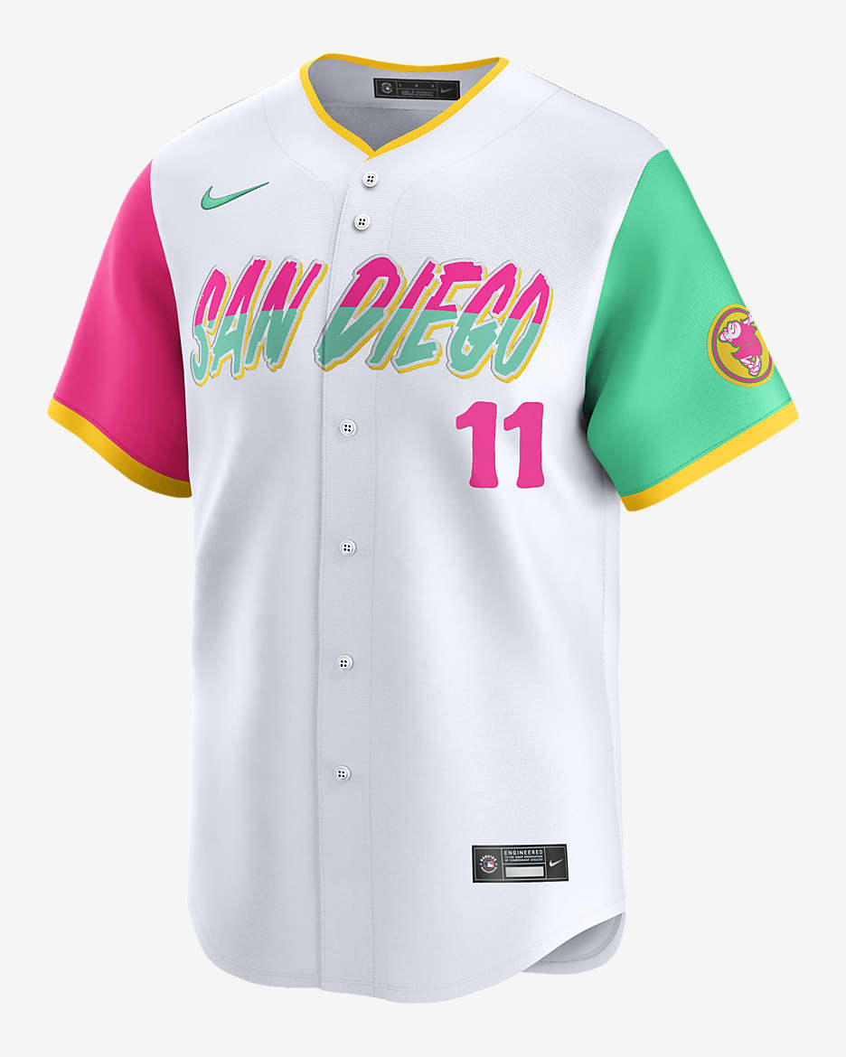 Jersey Nike Dri-FIT ADV de la MLB Limited para hombre Yu Darvish San Diego Padres City Connect - Blanco