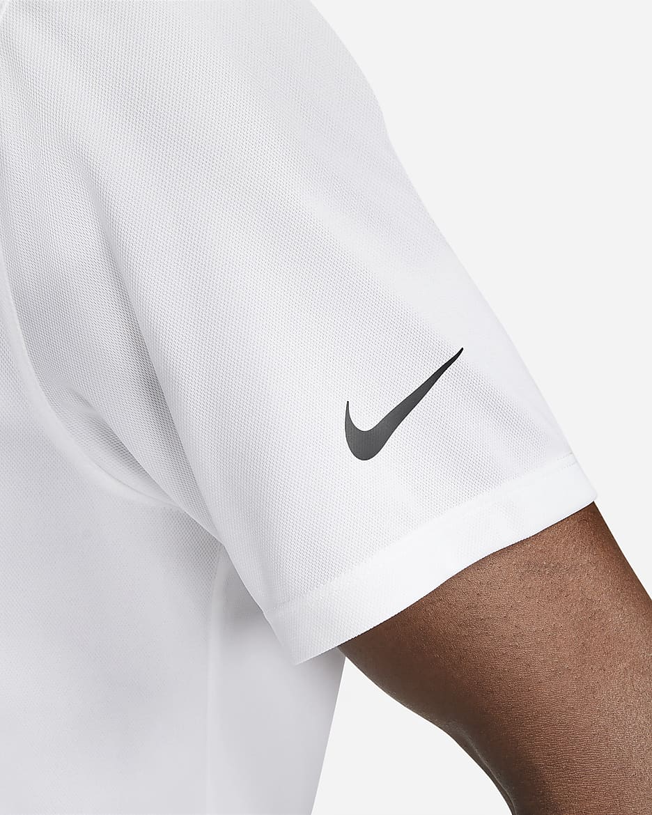 Polo de golf Nike Dri-FIT Victory pour Homme - Blanc/Noir