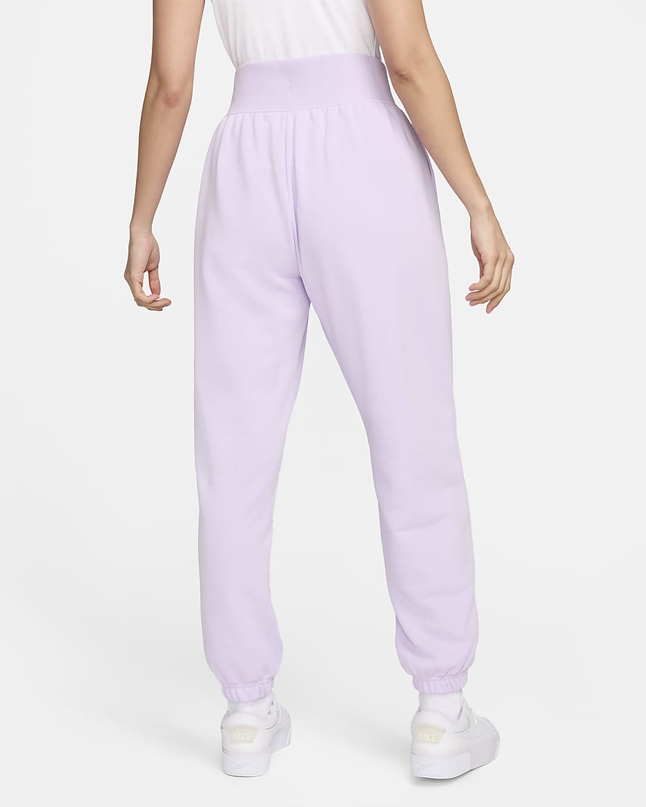 Nike Sportswear Phoenix Fleece Women's High-Waisted Oversized French Terry Sweatpants - Violet Mist/White