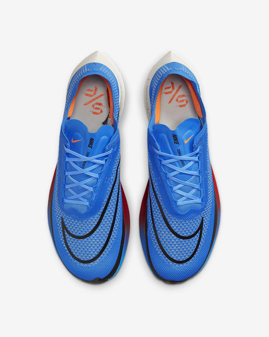 Nike Streakfly Road Racing Shoes - Photo Blue/Black/Total Orange/University Red