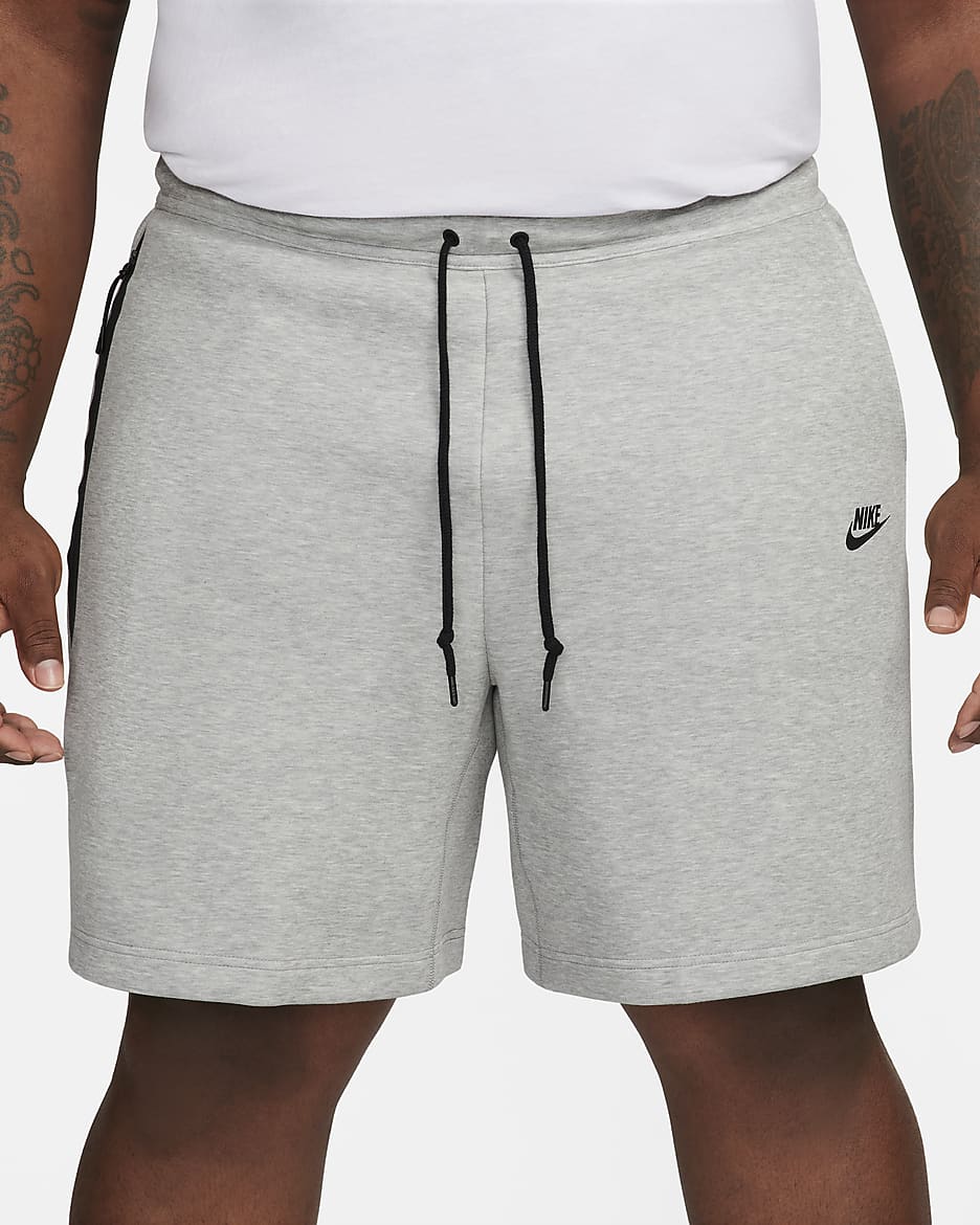 Nike Sportswear Tech Fleece Herenshorts - Dark Grey Heather/Zwart