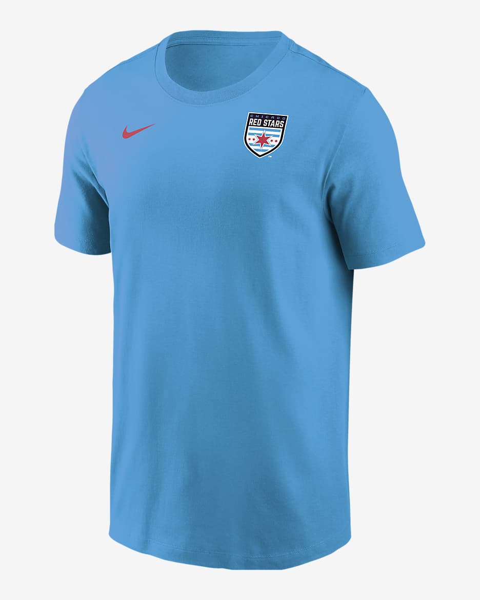 Mallory Swanson Chicago Red Stars Men's Nike NWSL T-Shirt - Dark Powder Blue