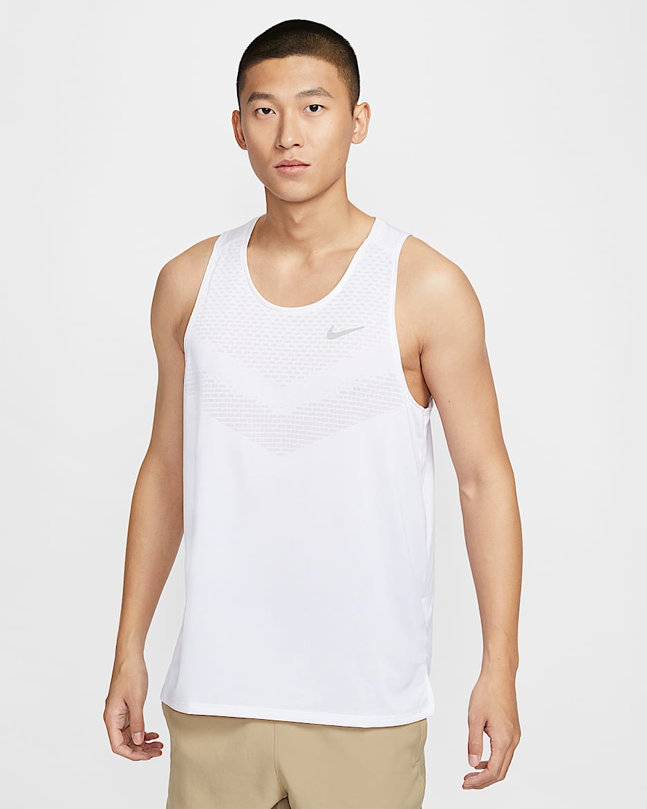ナイキ ストライド メンズ Dri-FIT ADV ランニングタンクトップ - ホワイト