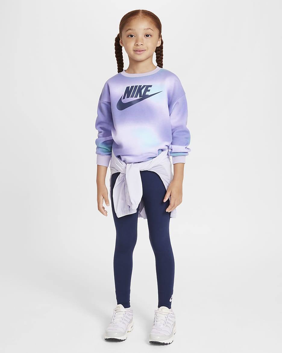 Nike Solarised Younger Kids' Crew and Leggings Set - Midnight Navy