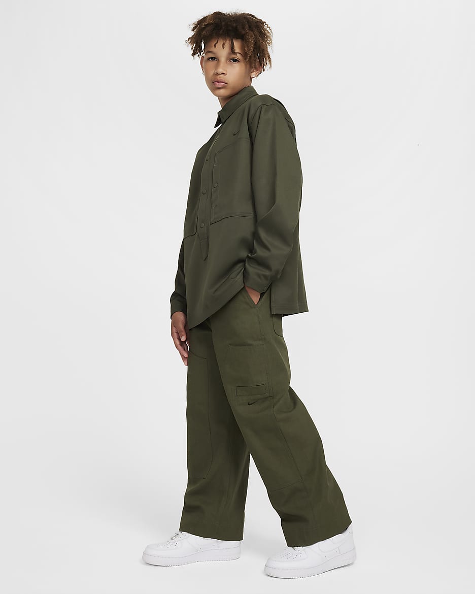 Nike Sportswear Metro Ground Workwear-Pants (ältere Kinder) - Cargo Khaki/Sequoia