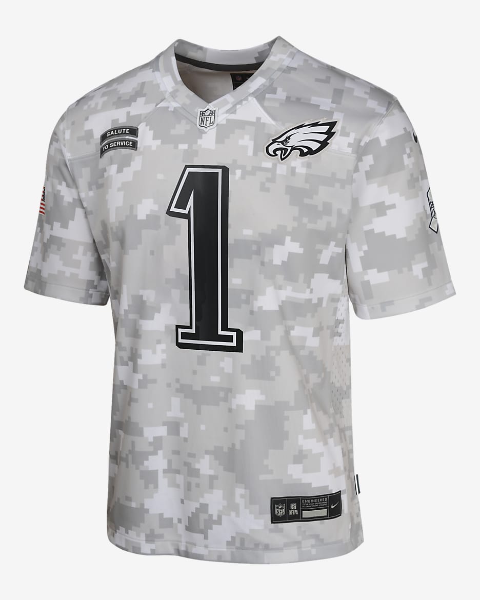 Jalen Hurts Philadelphia Eagles Salute to Service Big Kids' Nike Dri-FIT NFL Limited Jersey - White