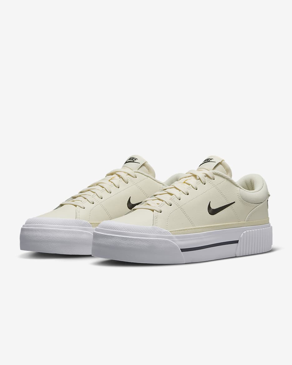 Calzado para mujer Nike Court Legacy Lift - Marfil pálido/Muselina/Blanco/Negro