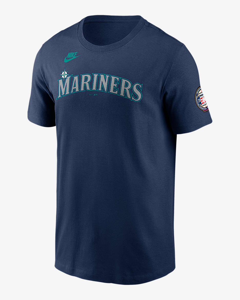 Playera Nike de la MLB para hombre Ichiro Suzuki Seattle Mariners Hall of Fame - Azul marino