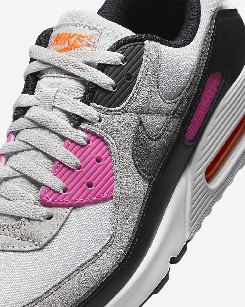 Calzado para hombre Nike Air Max 90 - Platino puro/Rosa alquimia/Naranja total/Gris azulado