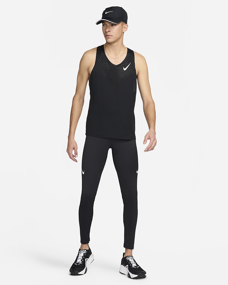 Nike AeroSwift Dri-FIT ADV Lauf-Tights für Herren - Schwarz/Summit White